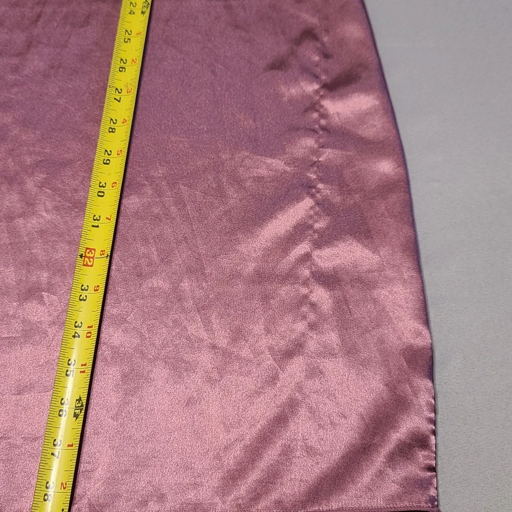 Avidlove Nightgown Womens Small Pink Satin Adjustable Strap V-Neck Chemise‎ Slip